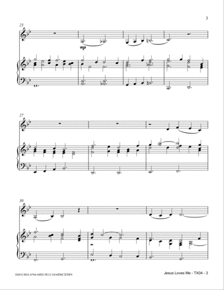 Jesus Loves Me Jesus Loves Me Tenor Saxophone scores gallery preview page 3