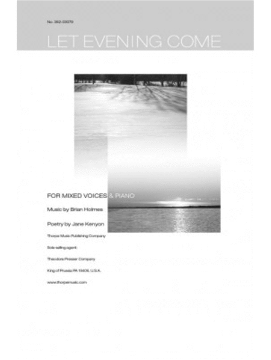 Let Evening Come Let Evening Come 4-Part scores gallery preview page 1