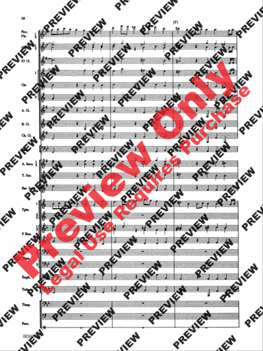 Water Music Suite Concert Band scores gallery preview page 58