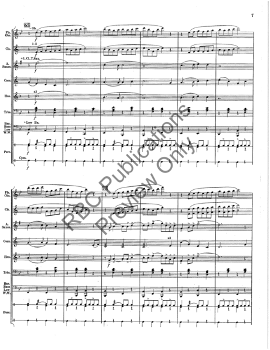 March From Early America (Score) Concert Band scores gallery preview page 8