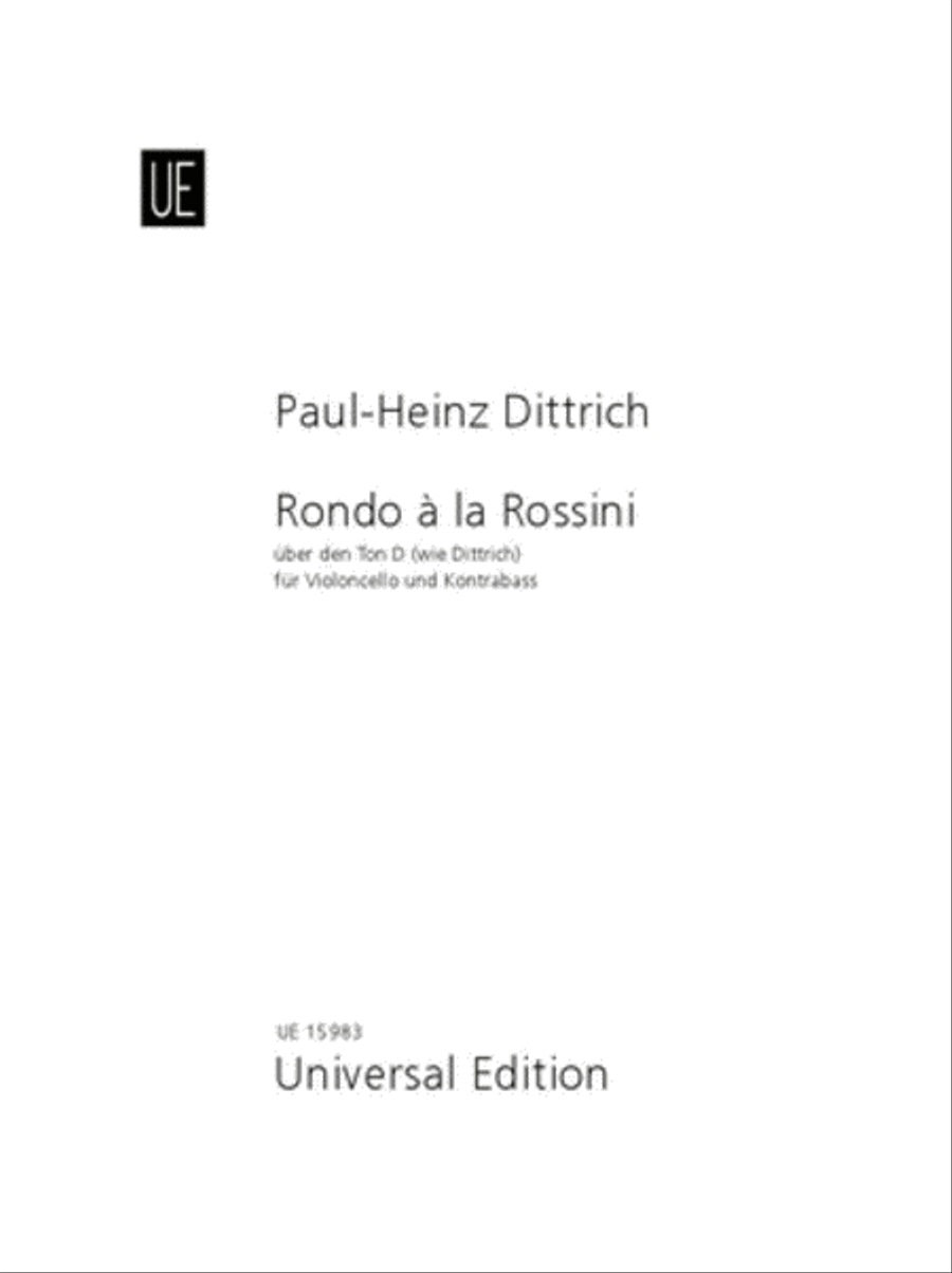 Rondo A La Rossini, Cello/Db Cello scores gallery preview page 1