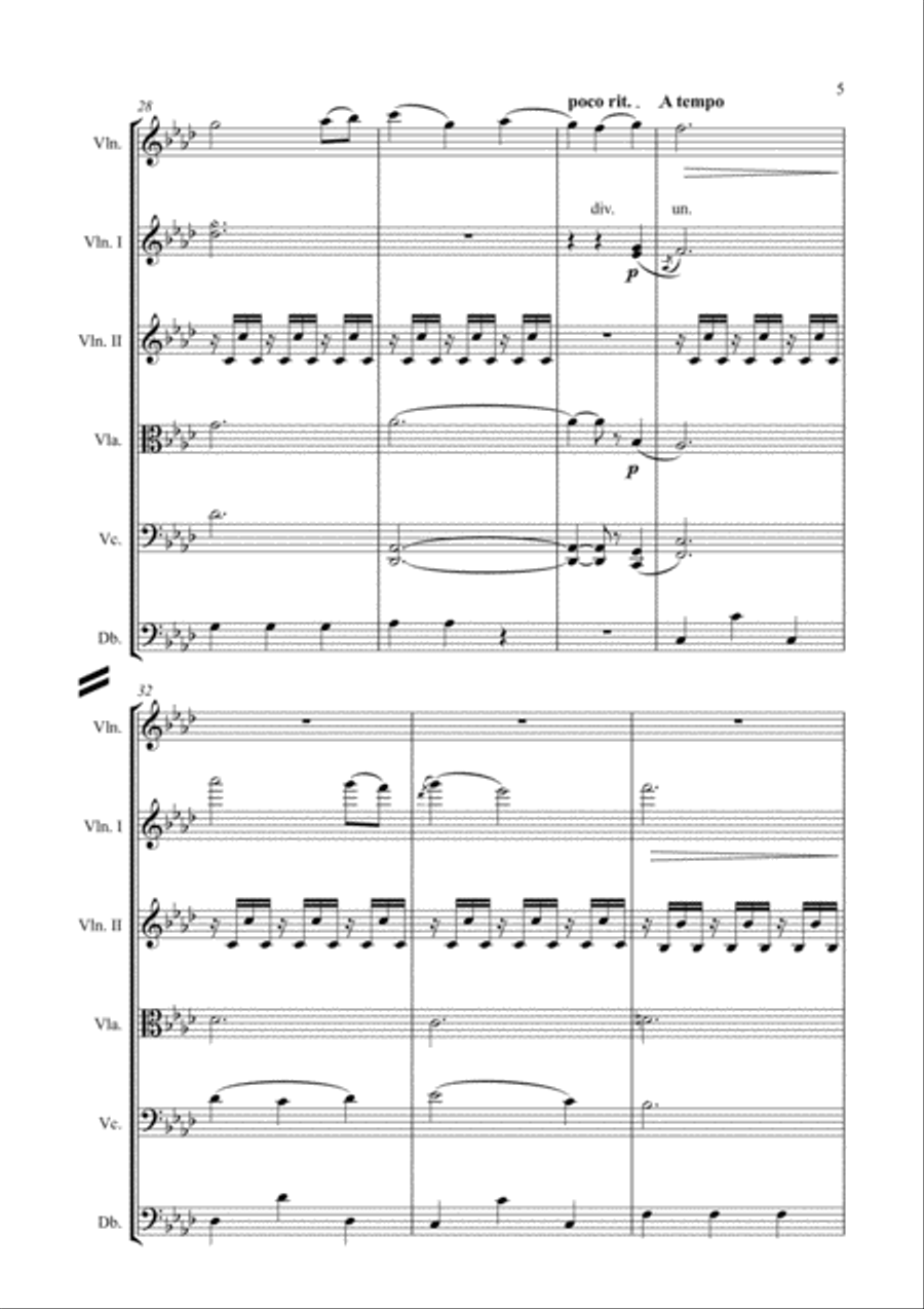 Asturiana - arr. for string orchestra String Orchestra scores gallery preview page 5