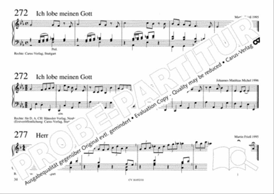 Esslinger Orgelbuch, Bd I-III Organ Solo scores gallery preview page 51