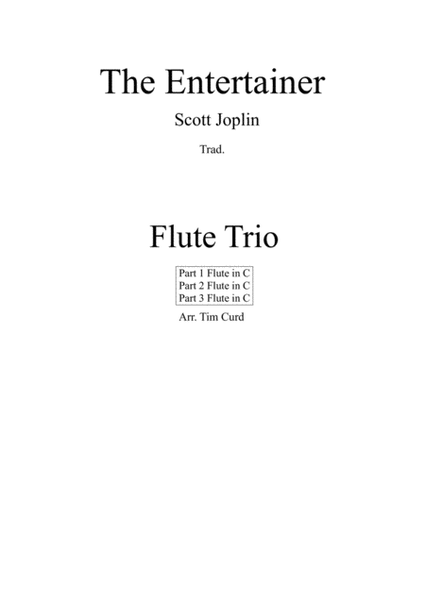 The Entertainer. For Flute Trio image number null
