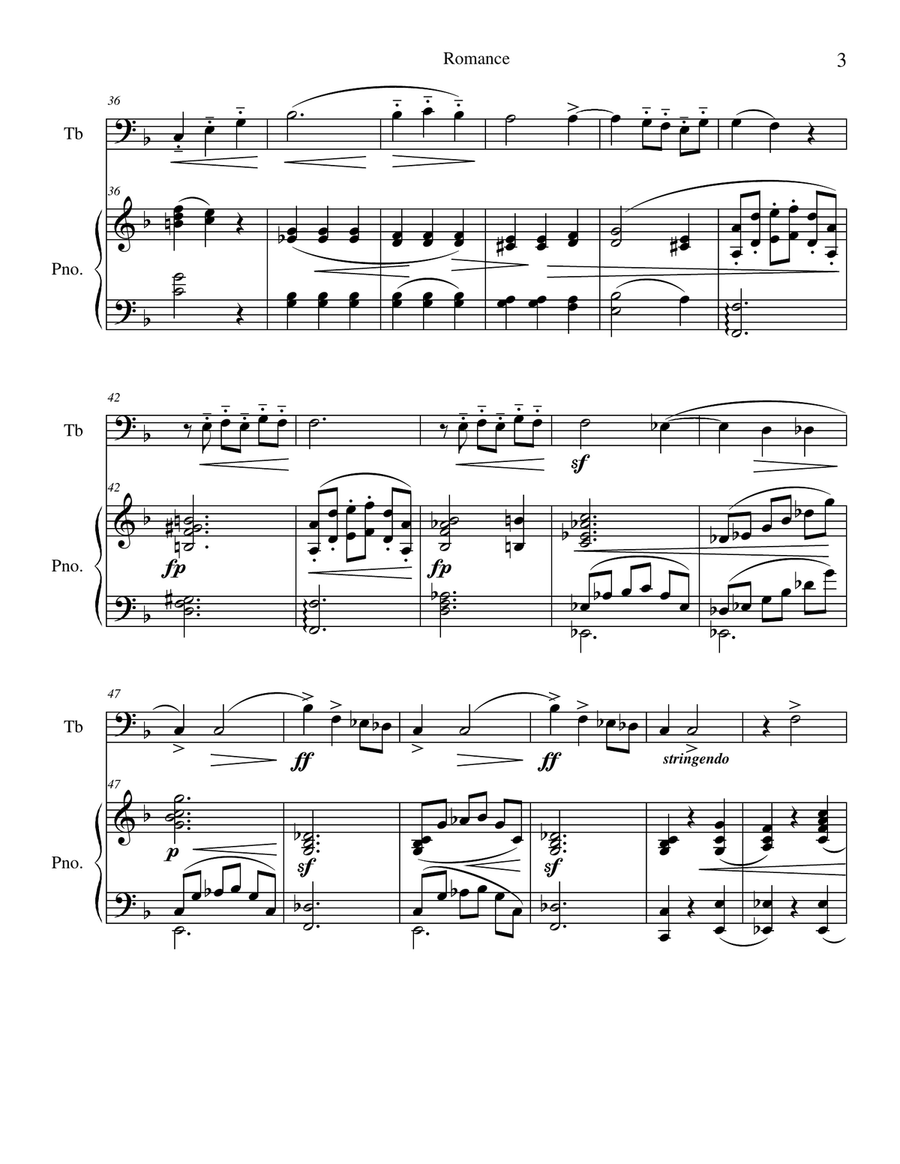Romance, Op. 36 Brass Duet scores gallery preview page 3