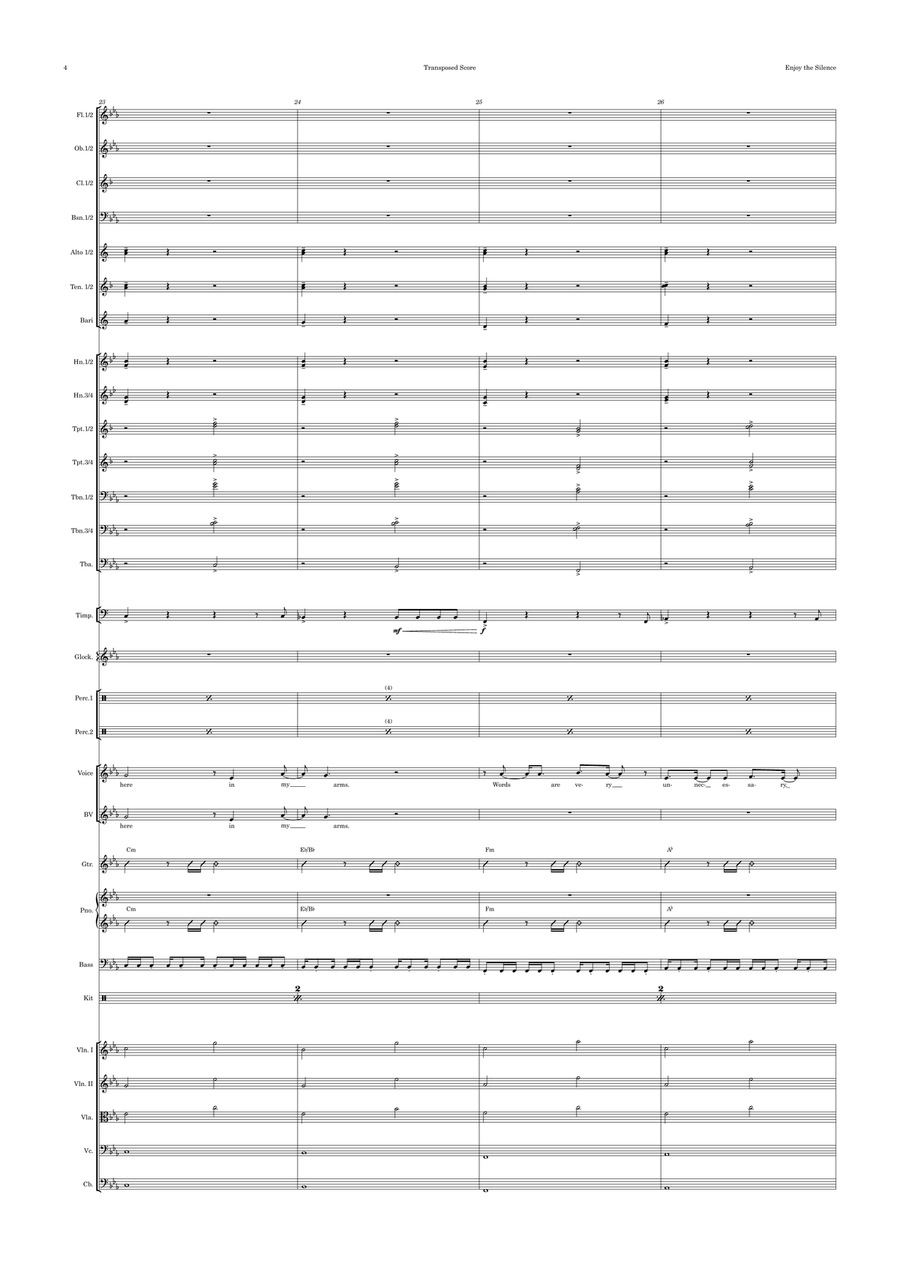 Enjoy The Silence Full Orchestra scores gallery preview page 4