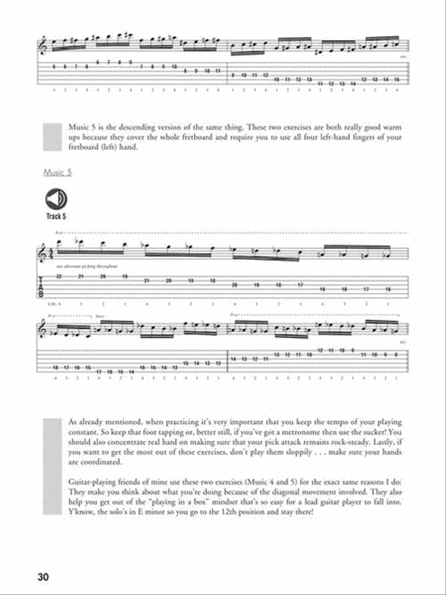 Kirk Hammett's Guitar Lessons: The Sound & the Fury Guitar Tablature scores gallery preview page 16