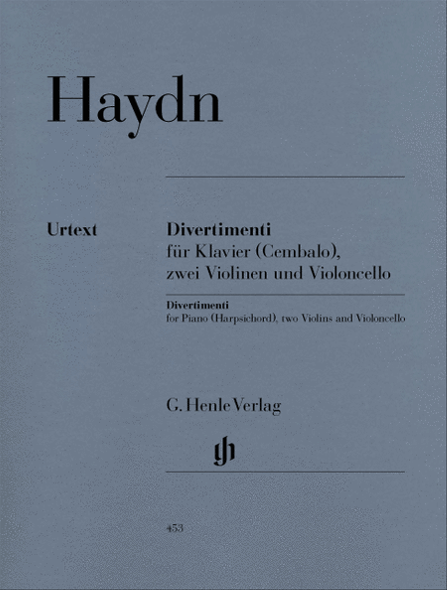 Joseph Haydn: Divertimenti for Piano (Cembalo), 2 Violins and Violoncello