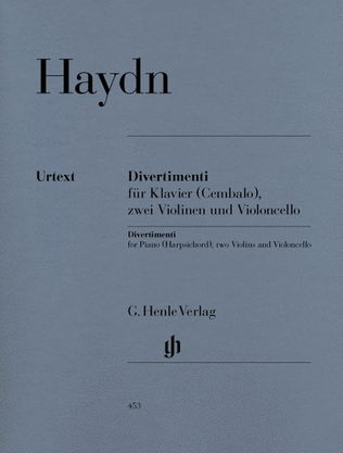 Book cover for Divertimenti for Piano (Cembalo) with 2 Violins and Violoncello
