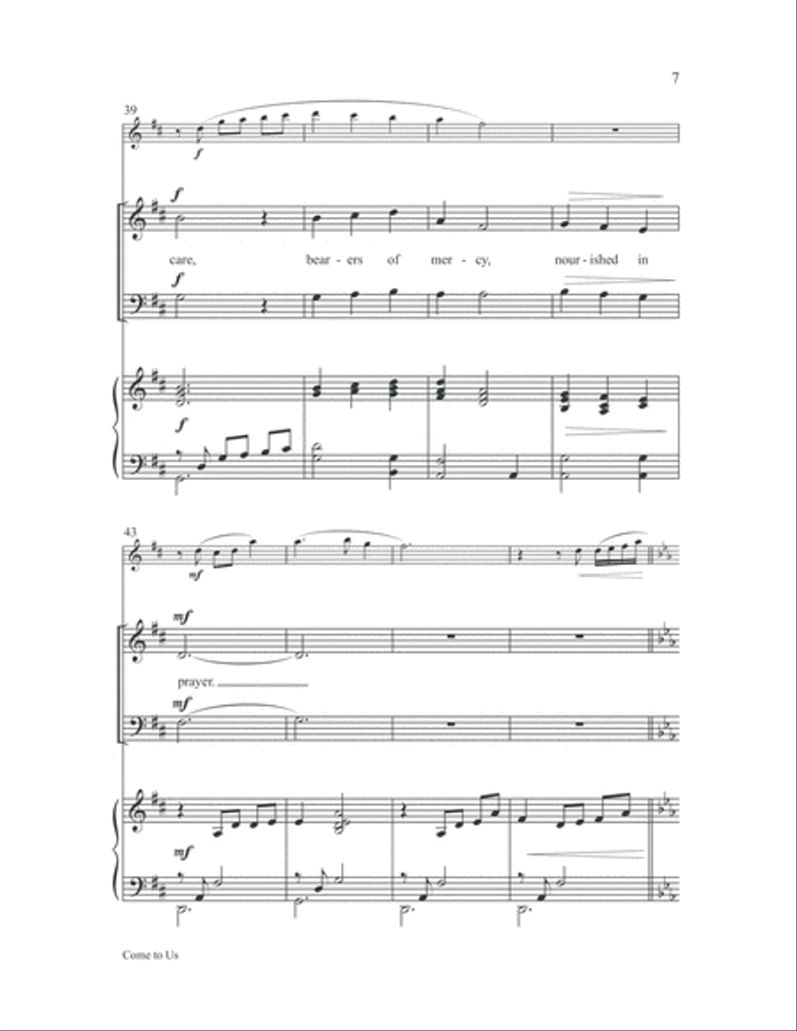 Come to Us Come to Us 4-Part scores gallery preview page 7