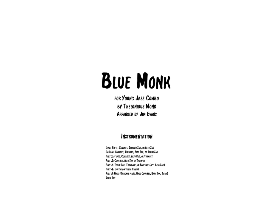 Blue Monk Jazz Ensemble scores gallery preview page 1