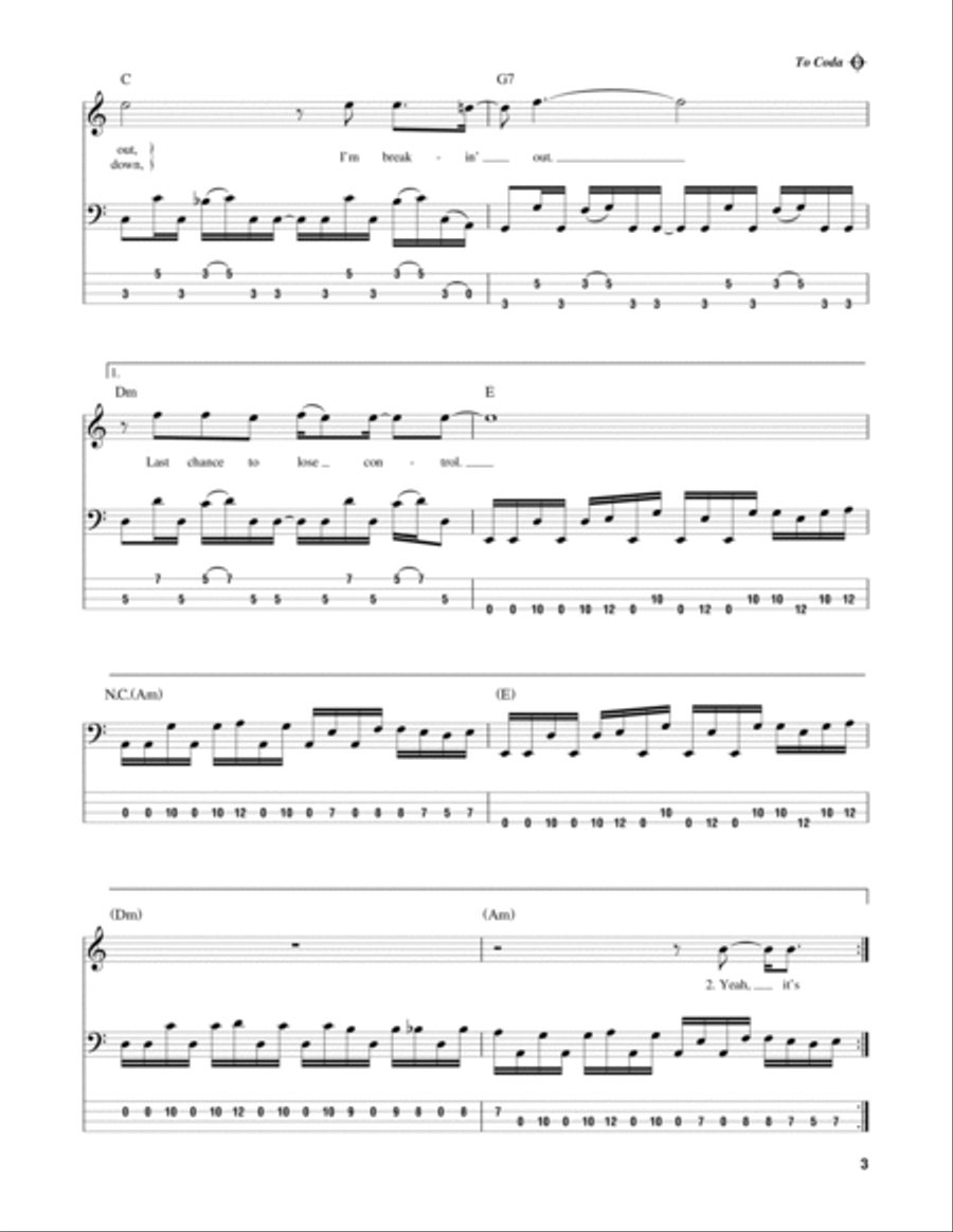 Hysteria Guitar Tablature scores gallery preview page 3