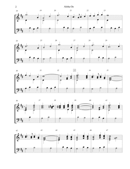Aloha Oe - for 2-octave handbell choir image number null
