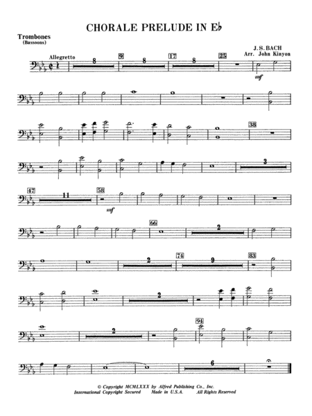 Chorale Prelude in E-Flat: 1st Trombone