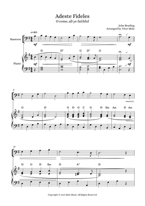Adeste Fideles (O Come, All Ye Faithful) - bassoon and piano