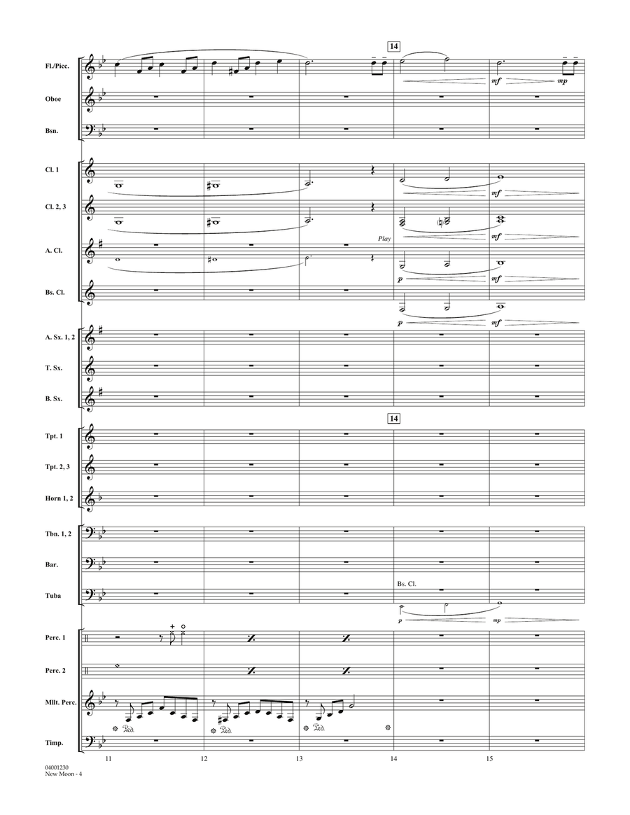 New Moon (The Meadow) - Full Score Concert Band scores gallery preview page 4