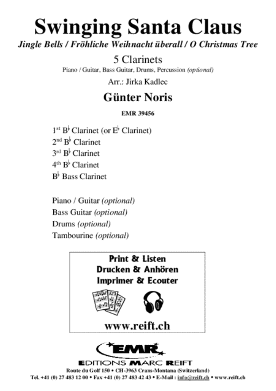 Swinging Santa Claus Clarinet Quintet scores gallery preview page 2