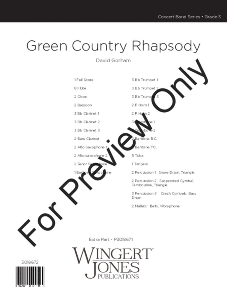 Green County Rhapsody - Full Score