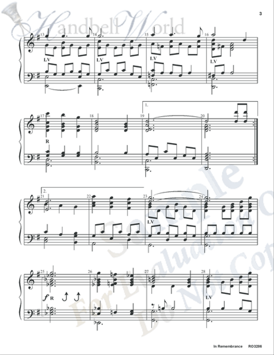 In Remembrance 5-Octaves scores gallery preview page 6