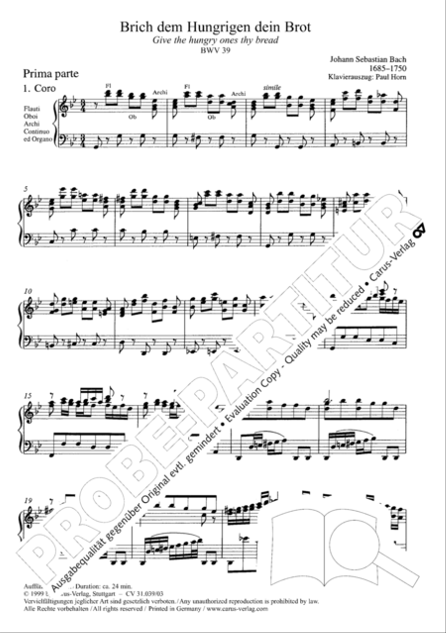 Give the hungry ones thy bread (Brich dem Hungrigen dein Brot) 4-Part scores gallery preview page 6