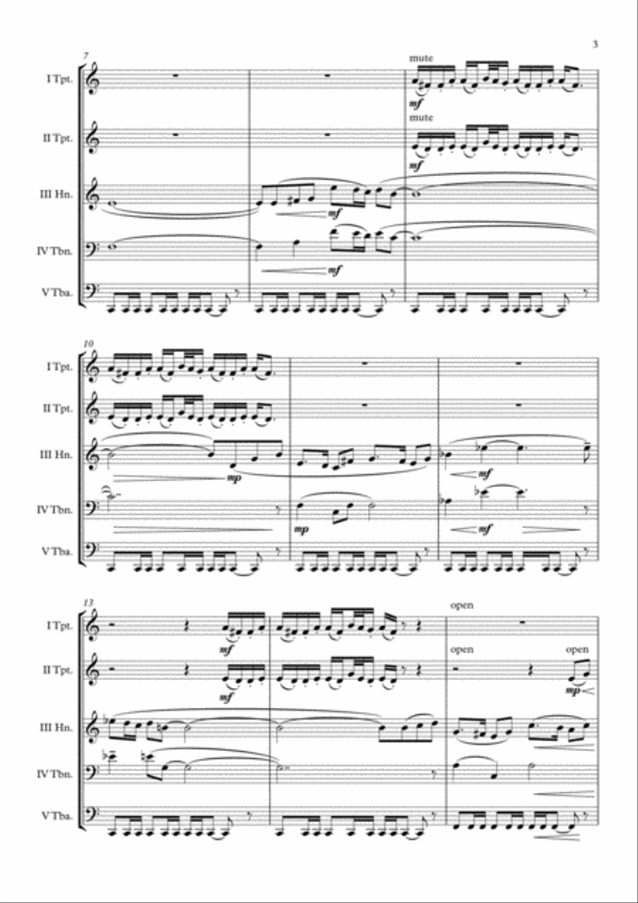 Bugler's Dream (Olympic Fanfare) Brass Quintet scores gallery preview page 4