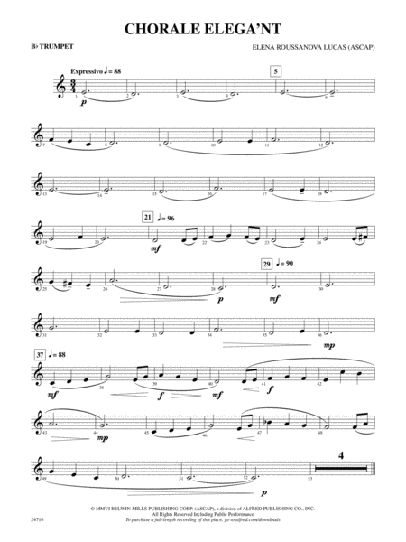 Chorale Elega'nt: 1st B-flat Trumpet