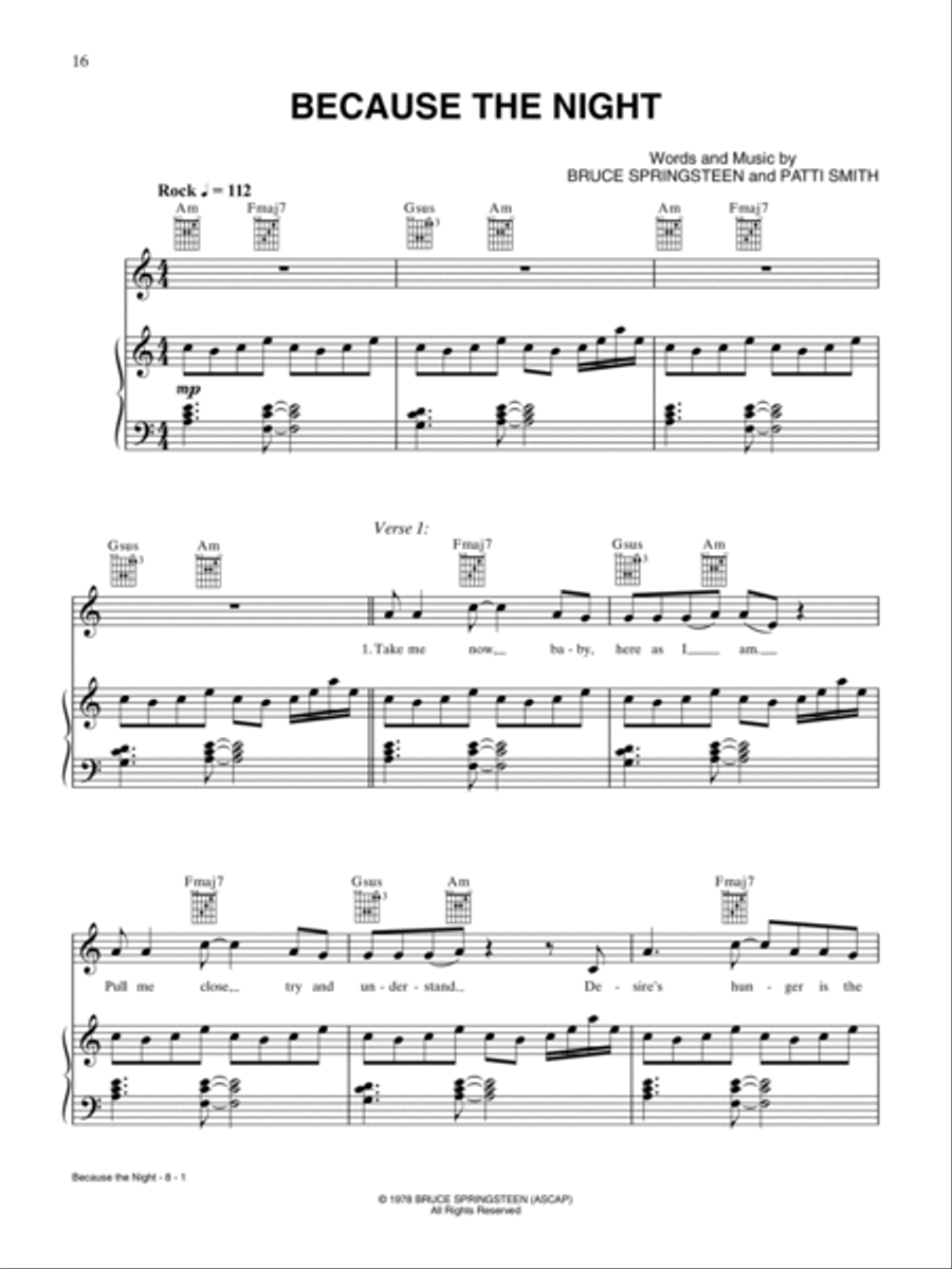 Bruce Springsteen -- Sheet Music Anthology Piano, Vocal, Guitar scores gallery preview page 3