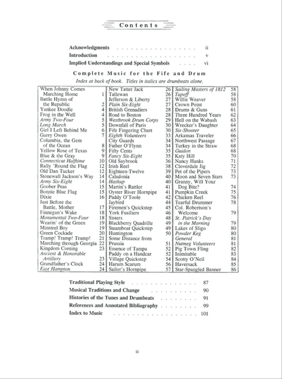 Complete Music for the Fife and Drum Oboe scores gallery preview page 4