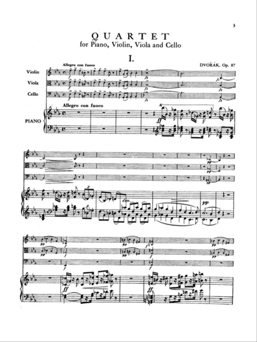 Quartet in E-flat Major, Op. 87 Small Ensemble scores gallery preview page 4