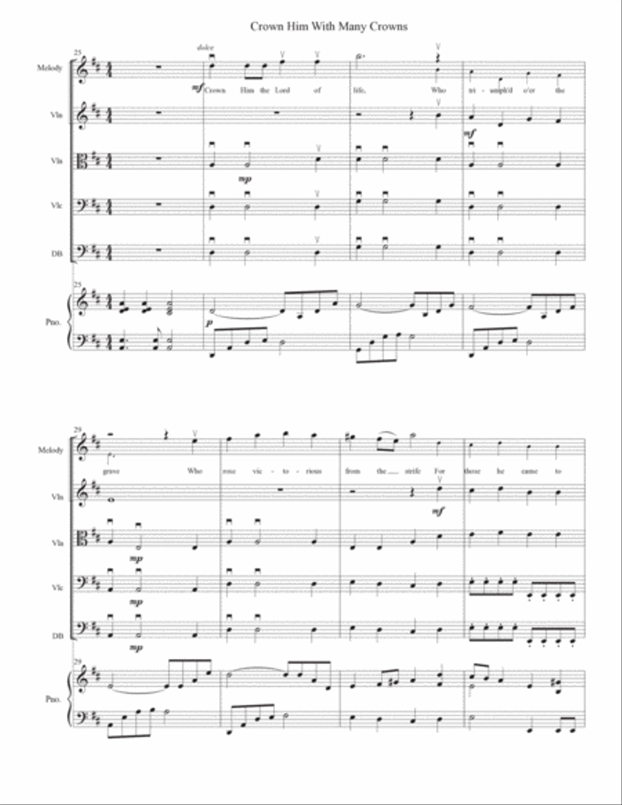 Crown Him With Many Crowns - Flex Orchestra Small Ensemble scores gallery preview page 6