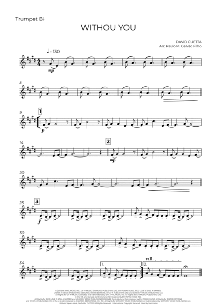 Without You Without You Brass Duet scores gallery preview page 4