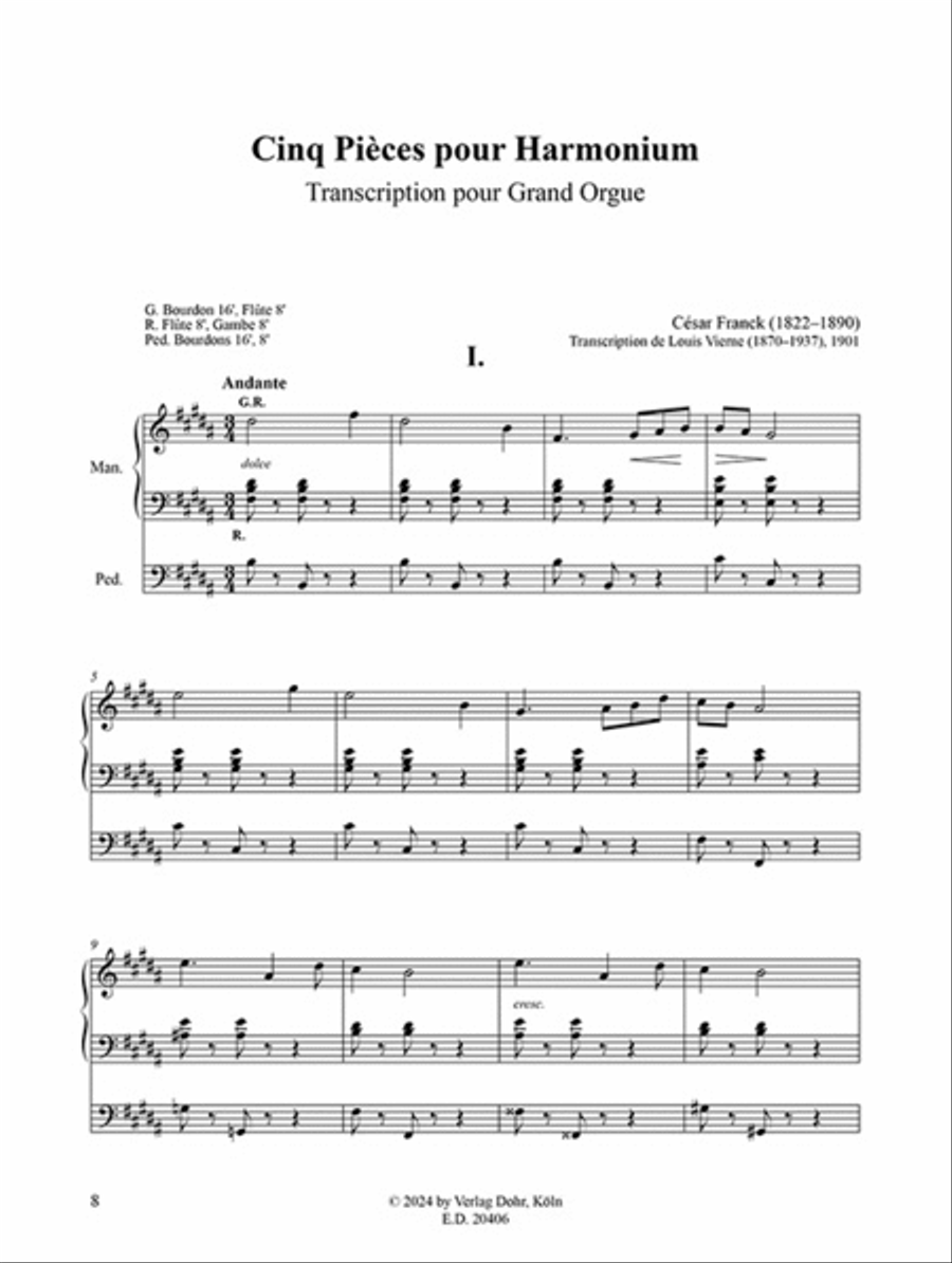 Die Bearbeitungen für Orgel (Werke von J. S. Bach, César Franck und Sergej Rachmaninov) Organ scores gallery preview page 3