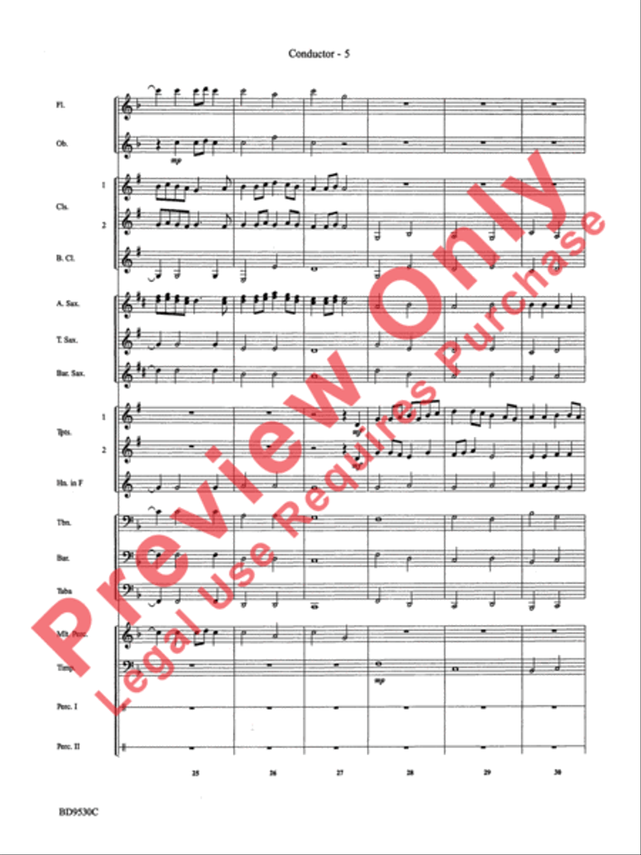 Shaker Variants Concert Band scores gallery preview page 8