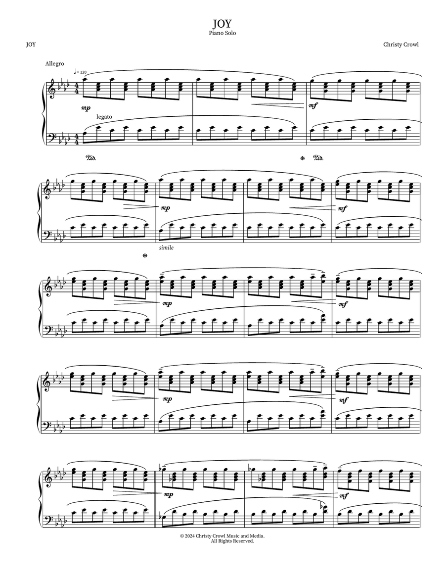 JOY Piano scores gallery preview page 1