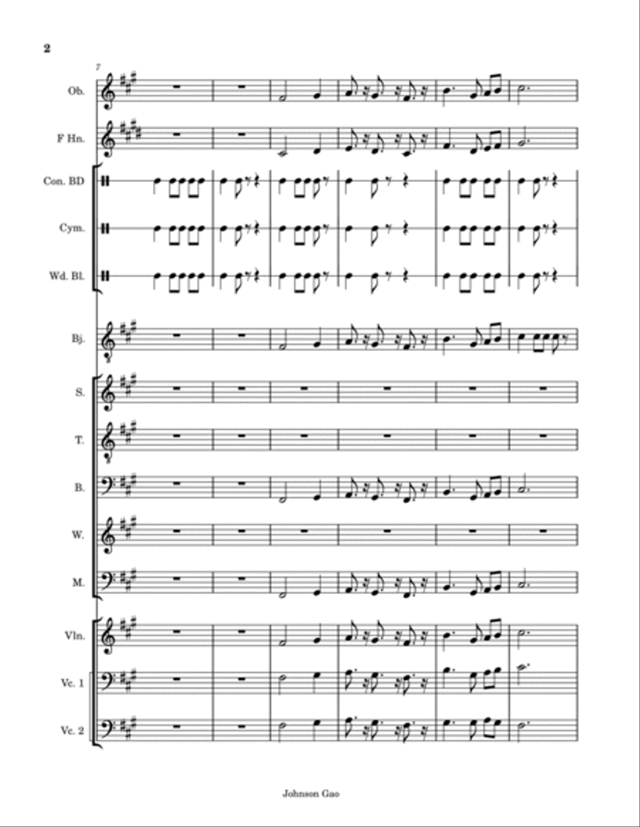 大風歌. The Great Wind Song (Liu Bang's Poem) Choir scores gallery preview page 2