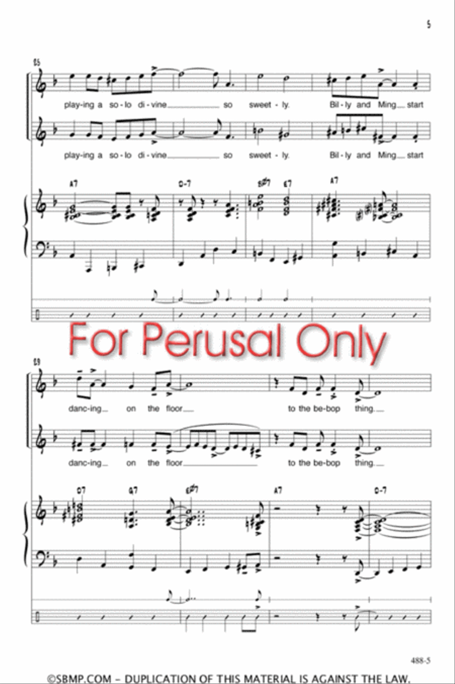 Billy and Ming Do the Bebop Thing - SA Octavo SA scores gallery preview page 5