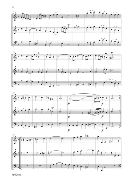 LOCATELLI: TRIO SONATA IN D MINOR OPUS 5 No. 5 for flute, oboe & bassoon or cello
