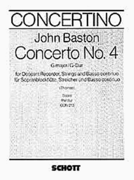 Recorder Concerto No. 4 in G Major