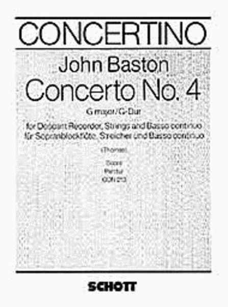 Recorder Concerto No. 4 in G Major