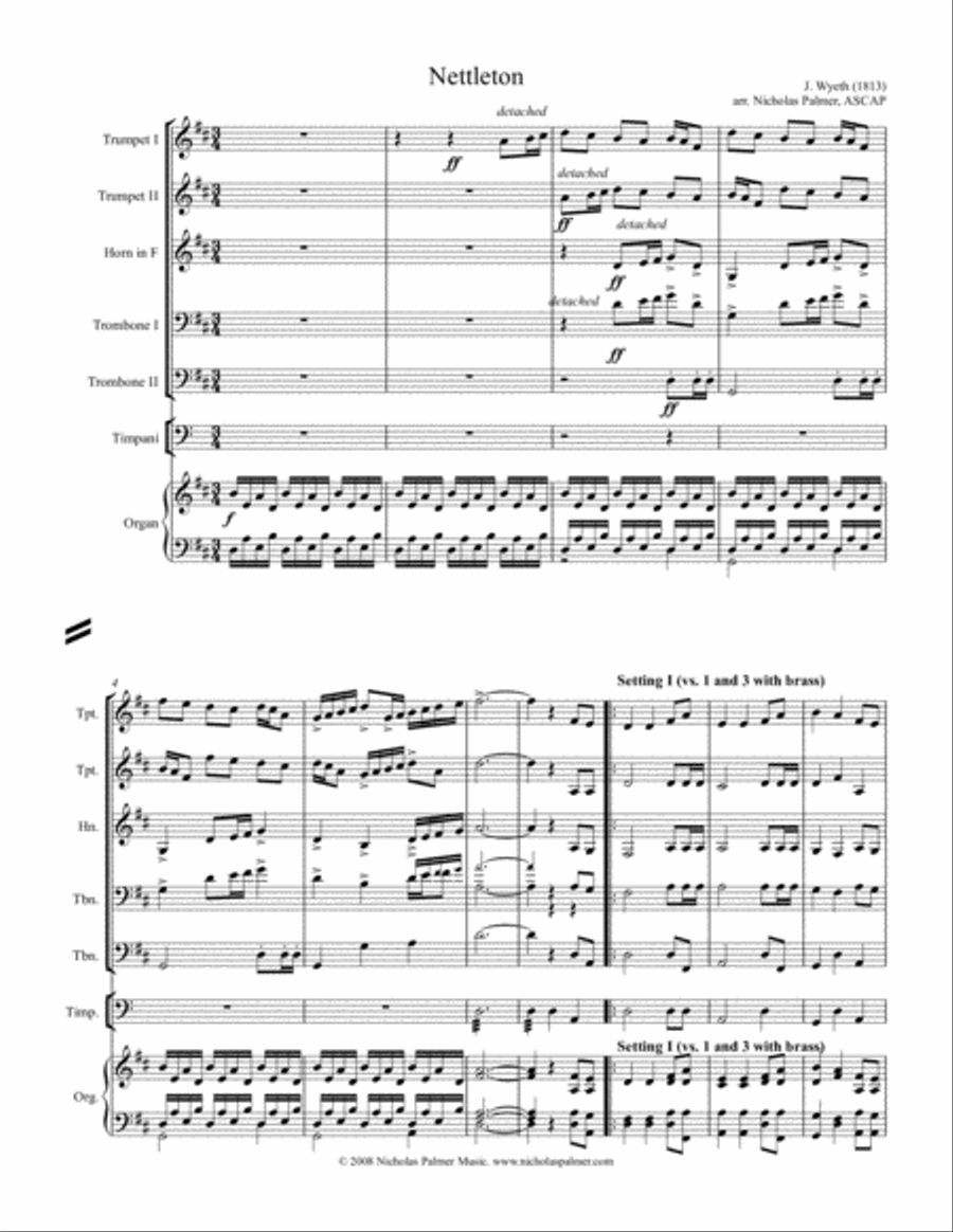 Nettleton - for organ, brass, and timpani Small Ensemble scores gallery preview page 1