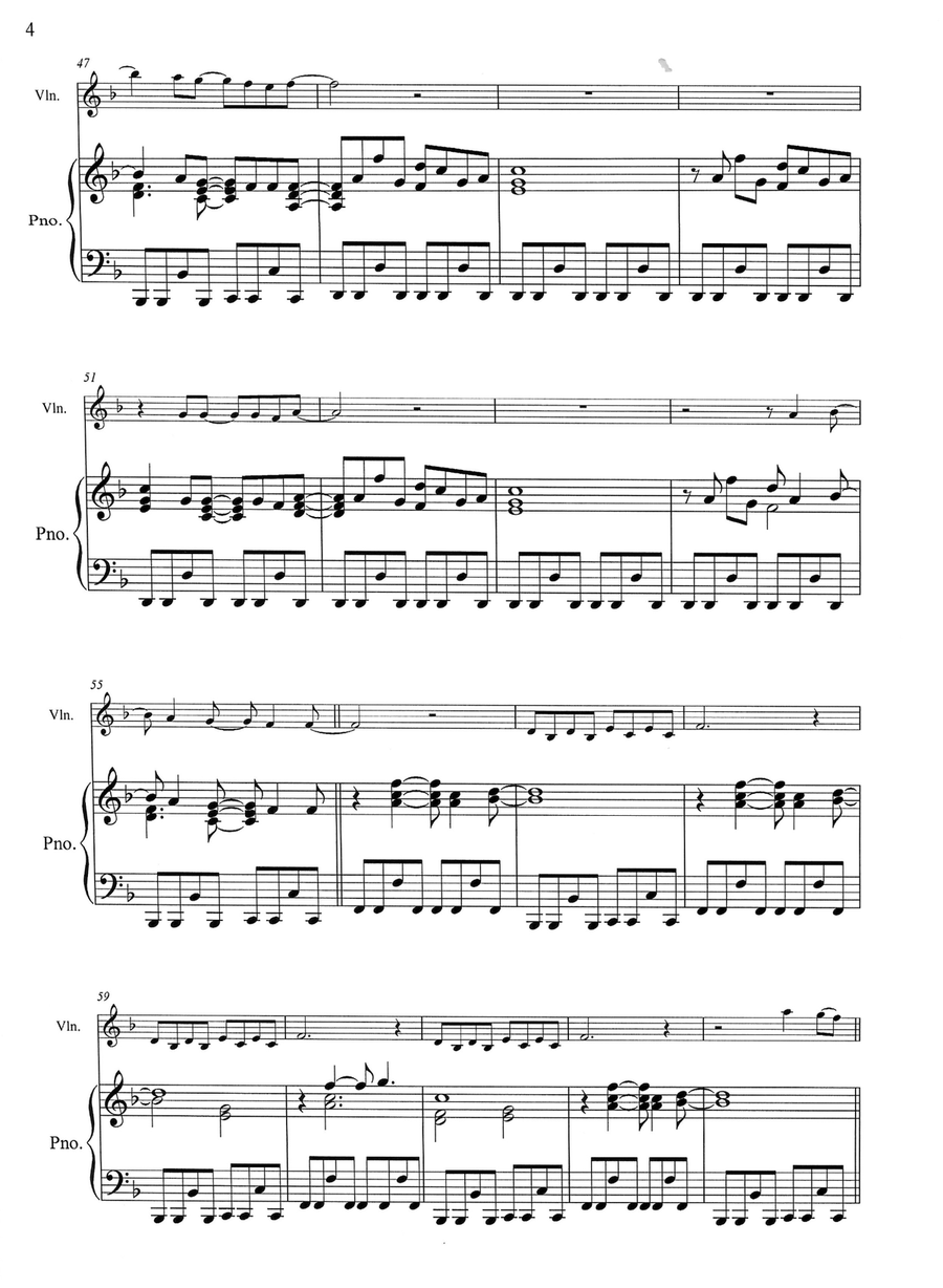 Hungry Eyes Violin Solo scores gallery preview page 4