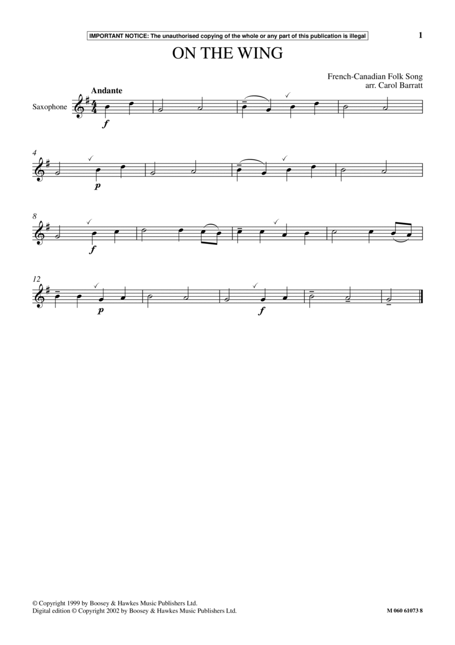 On The Wing School and Community scores gallery preview page 1