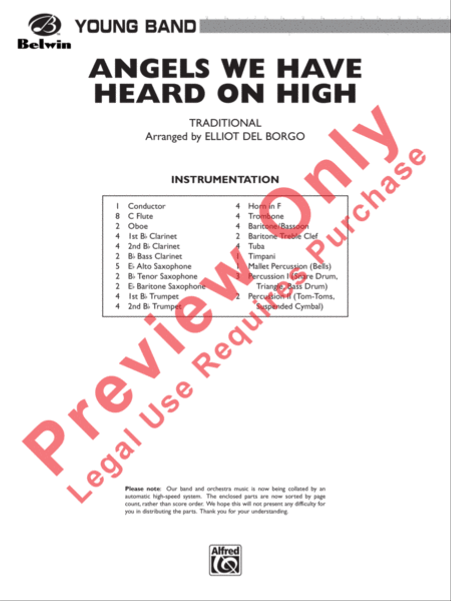 Angels We Have Heard on High Concert Band scores gallery preview page 2