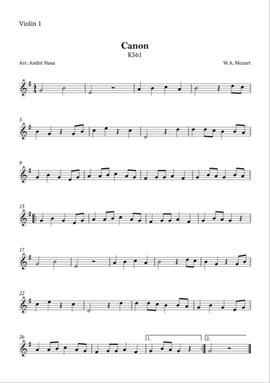 Canon K561 String Quartet scores gallery preview page 4