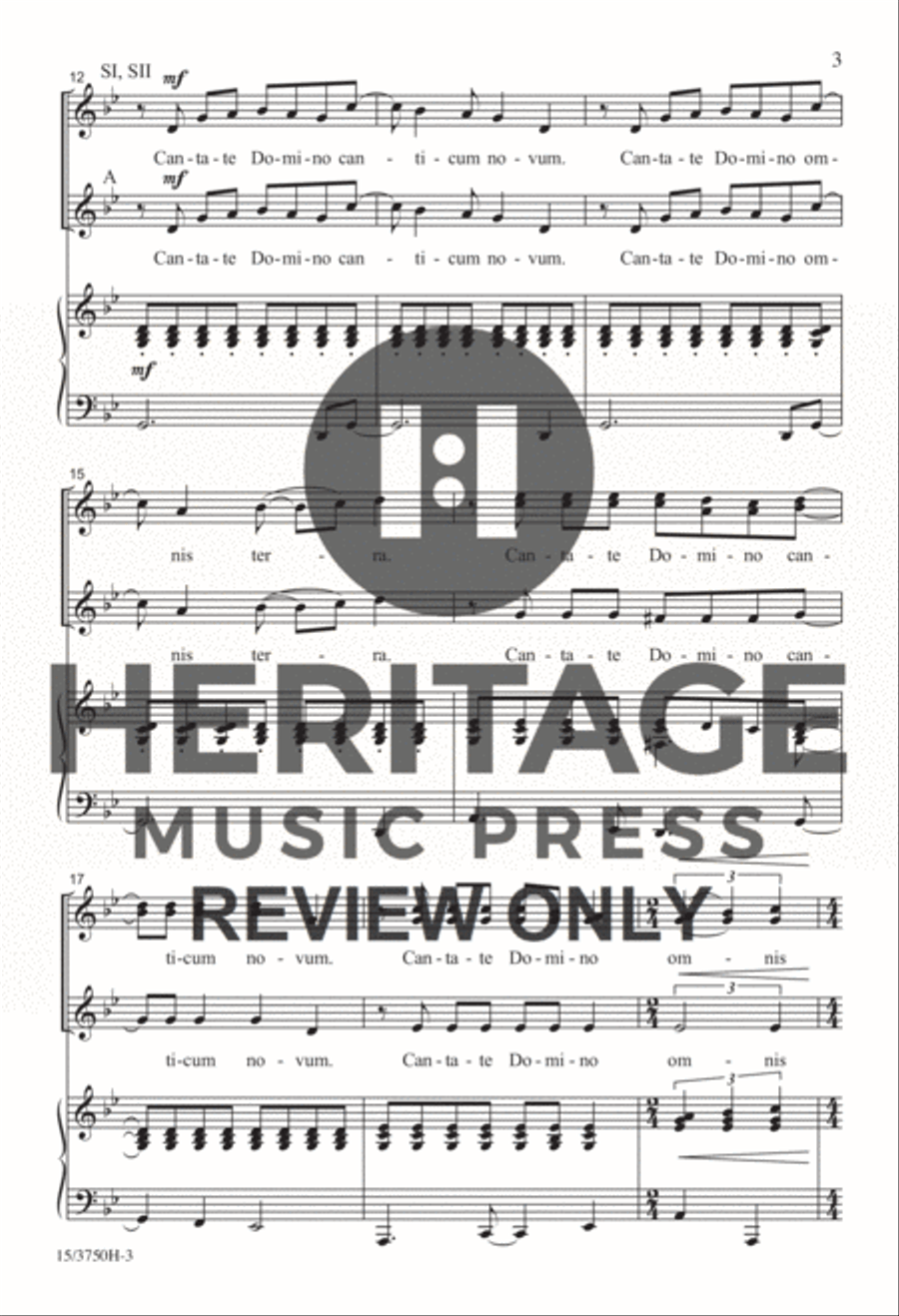 Cantate Domino Cantate Domino SSA scores gallery preview page 3