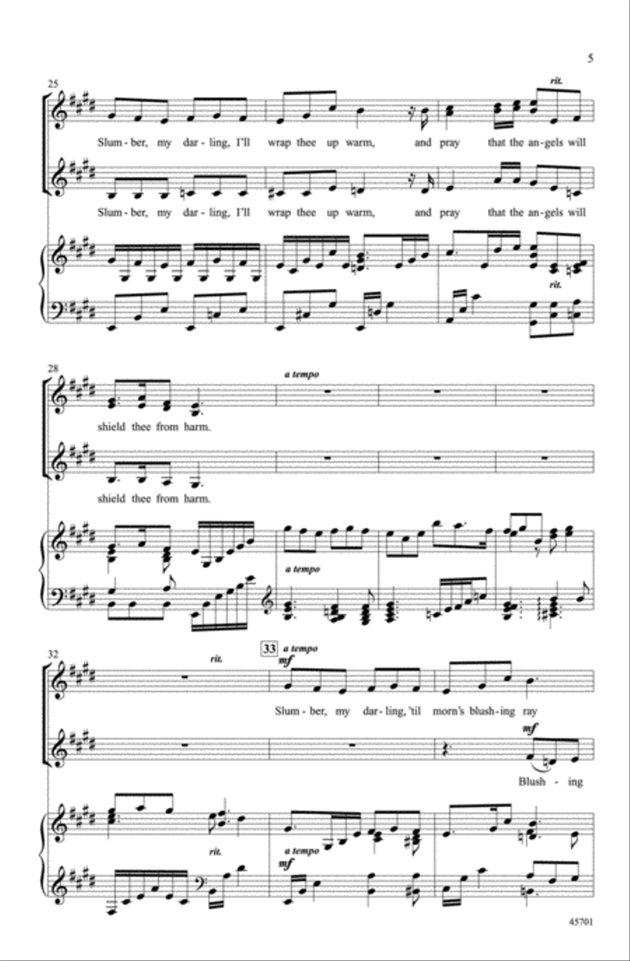 Slumber, My Darling Choir scores gallery preview page 4