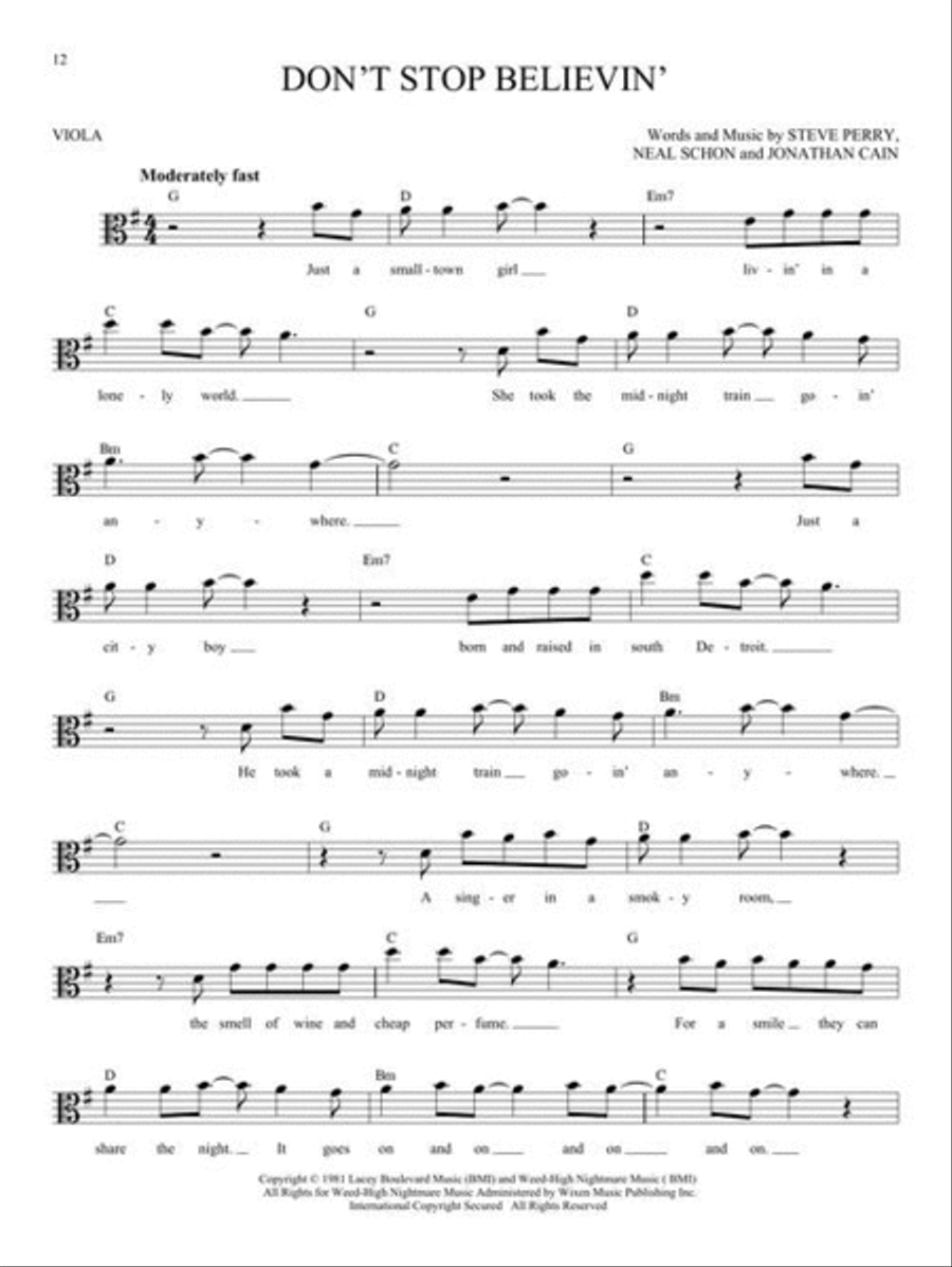 Easy Pop Melodies Easy Pop Melodies Viola Solo scores gallery preview page 4