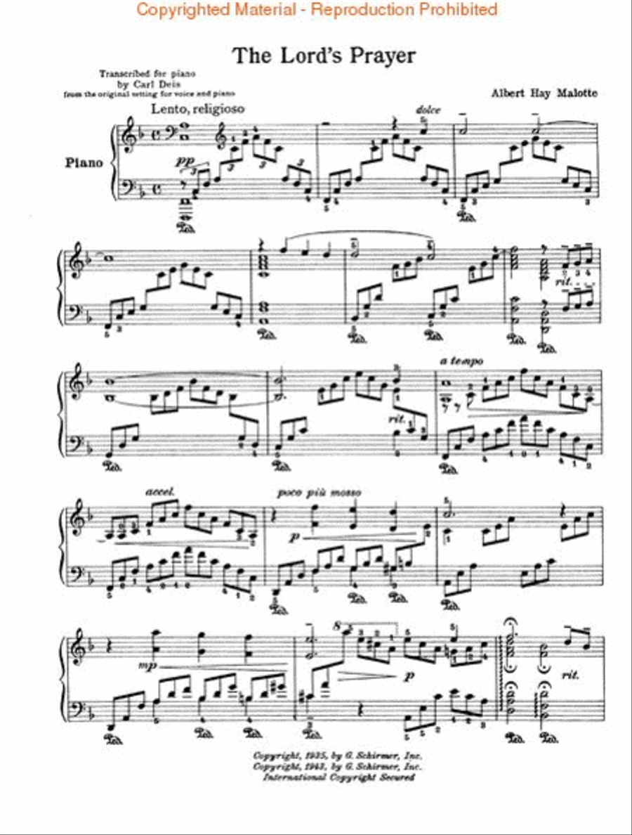 Lord's Prayer – Piano Solo Piano Solo scores gallery preview page 2