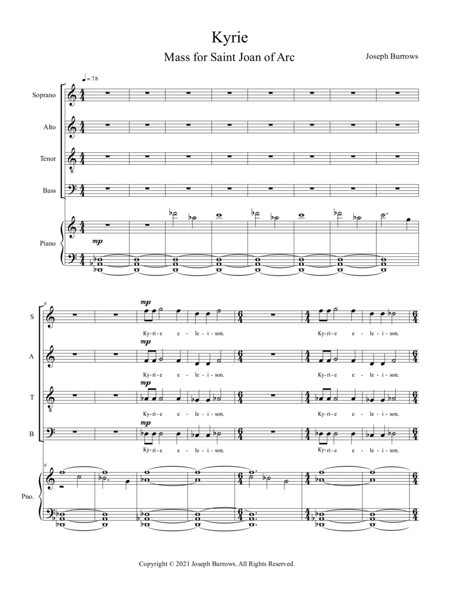 Mass for Saint Joan of Arc - Vocal Score image number null