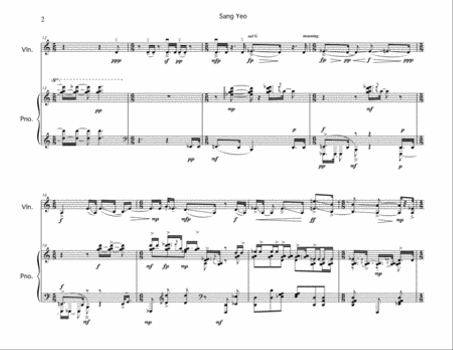 Sang Yeo (A Hearse) Small Ensemble scores gallery preview page 2
